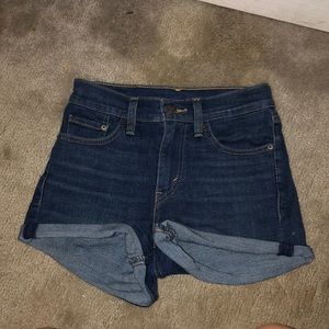 Levi’s high rise denim shorts